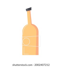 Flasche mit gelbem Farbsymbol, Vektorgrafik