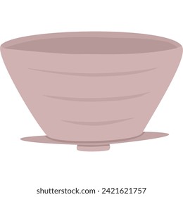 flat bottom dripper brewer, pour coffee equipment, flat design, coffee maker, illustration vector