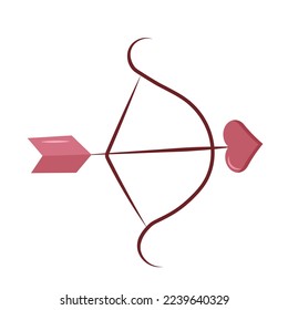 flat bow with cupid's arrow