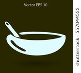 Flat bowl icon. Vector.