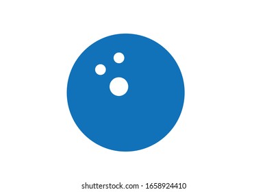 Flat bowling ball icon vector