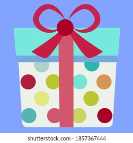 Flat box icon on a blue background.In ENP 10 format