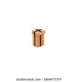 flat box logo icon design with white background