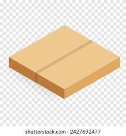 Flacher Kasten für Versandzeilensymbol. Lieferung, Post, Überraschung, Verpackung, Karton, Lagerung, für zerbrechliche Waren, Transport, Online-Shopping. Vektorliniensymbol für Unternehmen und Werbung