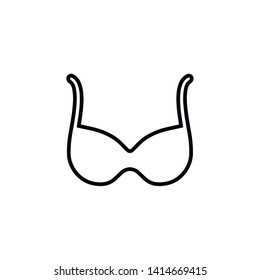 flat bra icon. vector illustration