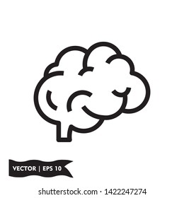flat brain icon symbol sign, logo template, vector, eps 10