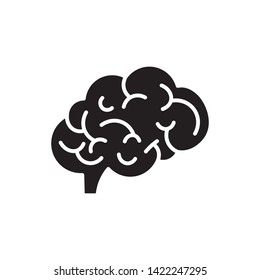 flat brain icon symbol sign, logo template, vector, eps 10