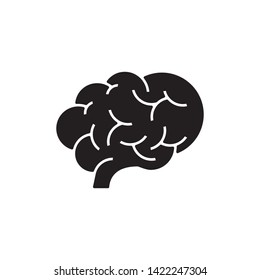 flat brain icon symbol sign, logo template, vector, eps 10