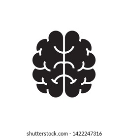 flat brain icon symbol sign, logo template, vector, eps 10