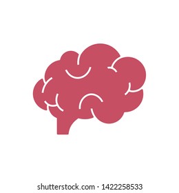 flat brain icon symbol sign, logo template, vector, eps 10