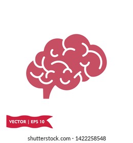 flat brain icon symbol sign, logo template, vector, eps 10