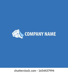 Plantilla de diseño de logotipo de cerebro plano