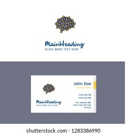 Flat Brain Logo and Visiting Card Template. Busienss Concept Logo Design