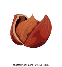 diseño de tuerca brasilera plana sobre blanco