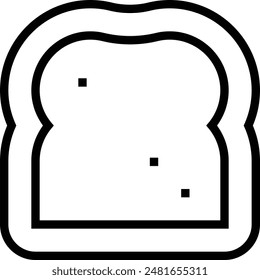 flat bread icon. Thin linear style design isolated on white background