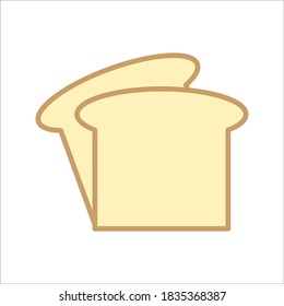 flat Bread icon vector isolated on white background