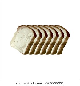 Flat bread isolated vector illustration without background