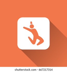 flat break dance man icon