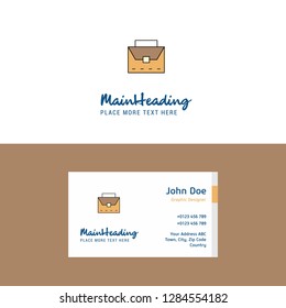 Flat Breifcase Logo and Visiting Card Template. Busienss Concept Logo Design