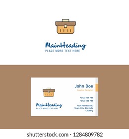 Flat Breifcase  Logo and Visiting Card Template. Busienss Concept Logo Design