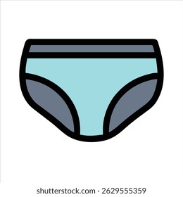 Flat brief object icon design concept isolated