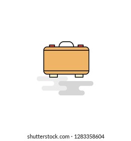 Flat Briefcase Icon. Vector