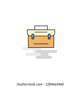 Flat Briefcase Icon. Vector