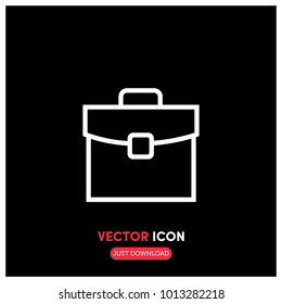 Flat Briefcase Vector Icon Illustration
