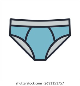 Flat briefs object icon modern design concept isolated