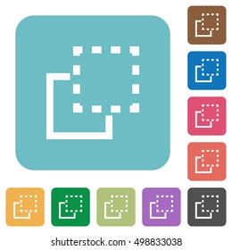 Flat bring to front icons on rounded square color backgrounds.
