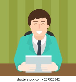 Flat Broadcasting Illustration