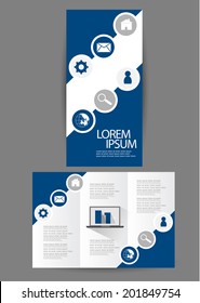 flat brochure design