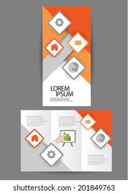 flat brochure design