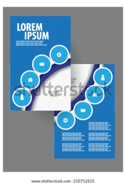 flat brochure design vector stock vector royalty free flat brochure