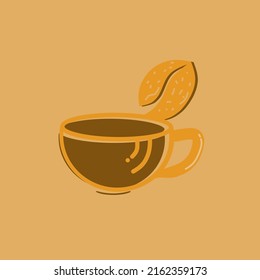 flat brown coffee icon, can be used for logos, illustrations, vectors, icons, etslc