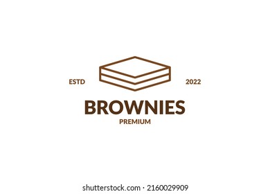 Flat brownies logo design vector template illustration