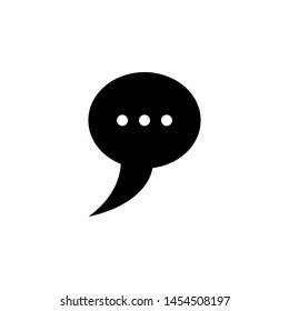 flat bubble chat glyph icon symbol sign, vector, logo template