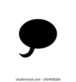 flat bubble chat glyph icon symbol sign, vector, logo template