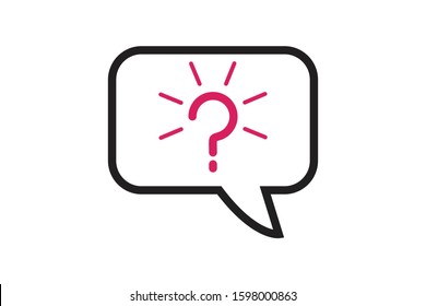 flat bubble speech chatting dialogue icon for asking, consultation ,idea