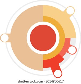 Flat budget report. Illustration of infographic business, graph and diagram planning