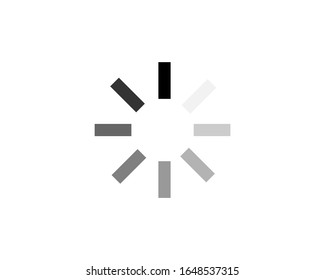 Flat buffering icon or symbol design concept with shutter flash. Vector Eps 10
