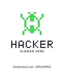 Flat bug logo with 8 bit mode.