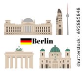 Flat building of Berlin, travel icon landmarks in Germany. City architecture.