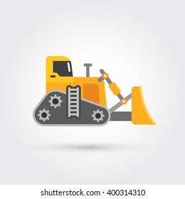 flat building bulldozer