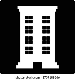 flat building icon, vector illustration