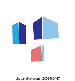 flat building office and lanmark logo