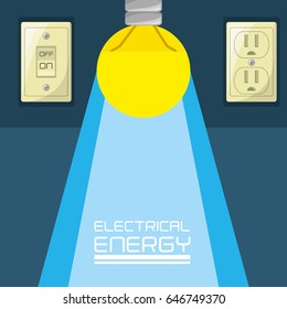 flat bulb concept electrical energy