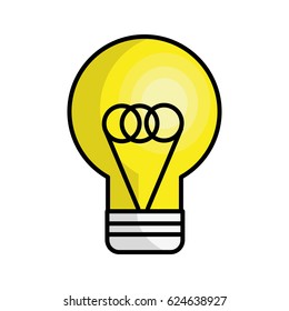 flat bulb idea and creative line icon