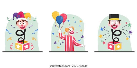 Flat Bundle April Fools Design Illustration