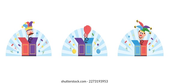 Flat Bundle April Fools Design Illustration